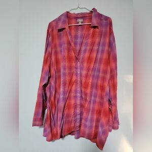 4x Plaid Multicolored Button-down Shirt